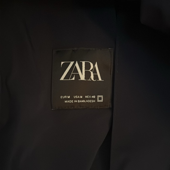 Classic Dark Navy Zara Zip-Up Jacket Wind Breaker - Picture 10 of 10
